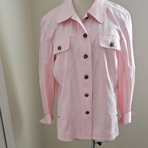 MGgie‎ Sweet Light Pink Utility Jacket. Size Meduim. Lots Of Pockets